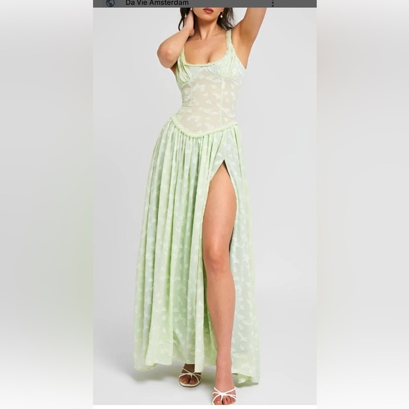 Dresses & Skirts - Elegant Green Floral Women's Skirt